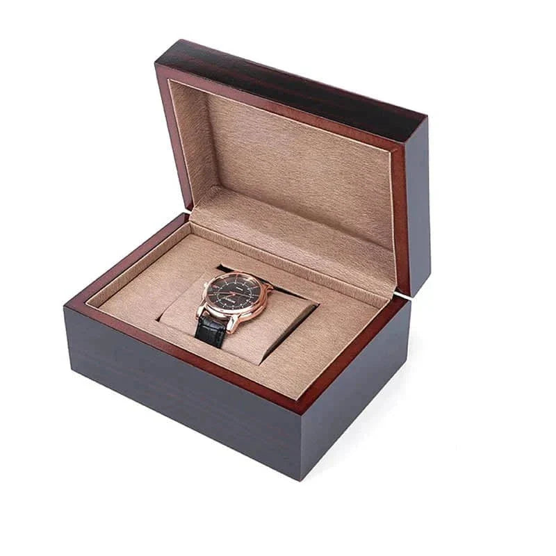 Boîte Montres Bois Cuir Ebony 1 Place