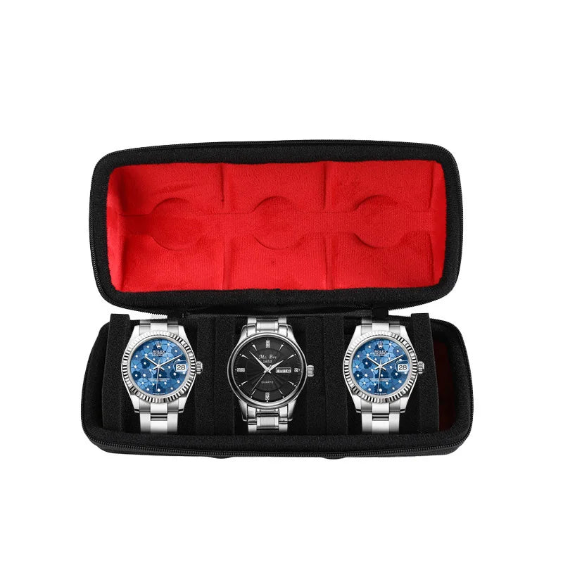 Étui Montre Cuir Rigide Voyage 1 à 10 Places