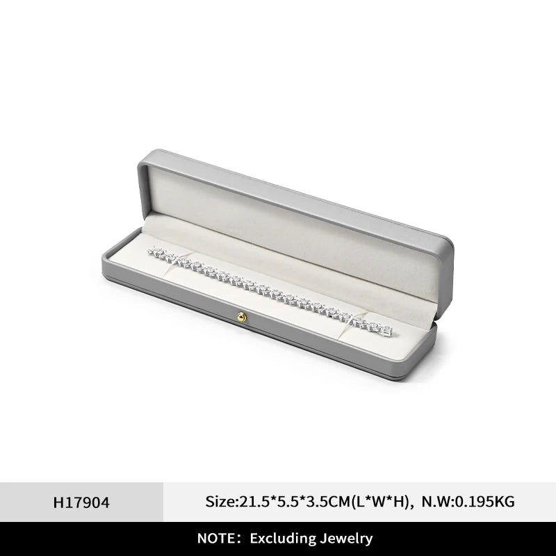 Boîte Cuir Luxe Bague Collier Pendentif Cadeau Mariage