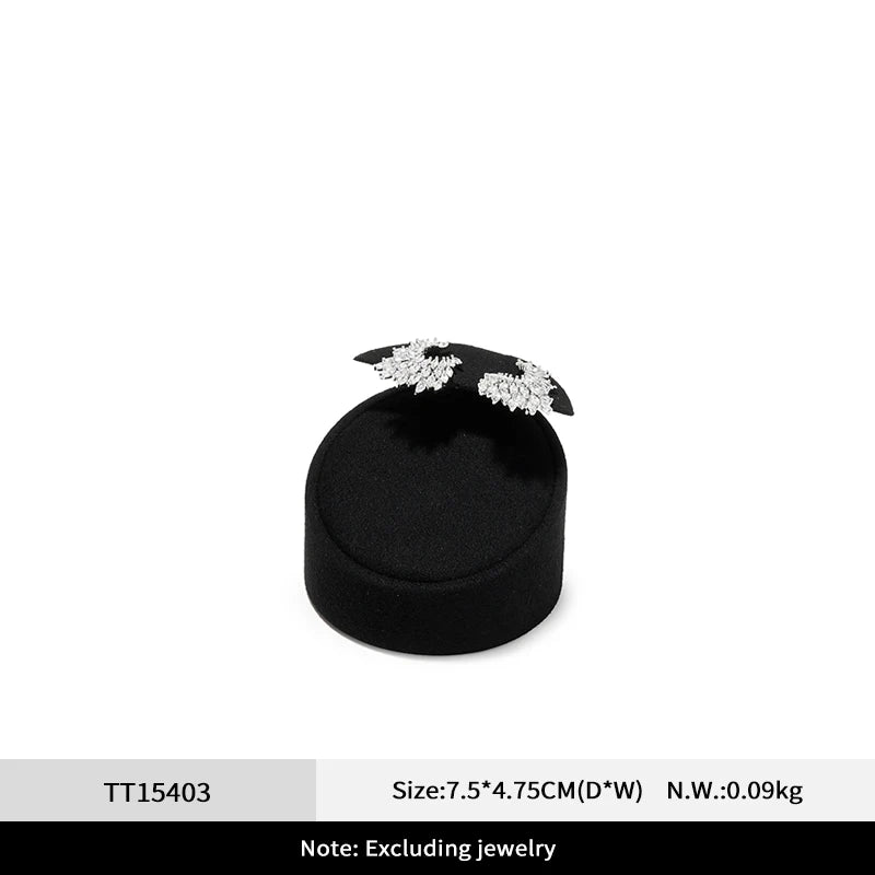 Presentoir Bijoux Noir Microfibre Vitrine Comptoir