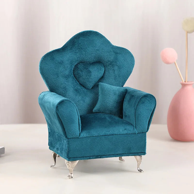 Boîte Bijoux Velours Canapé Décoratif Femme
