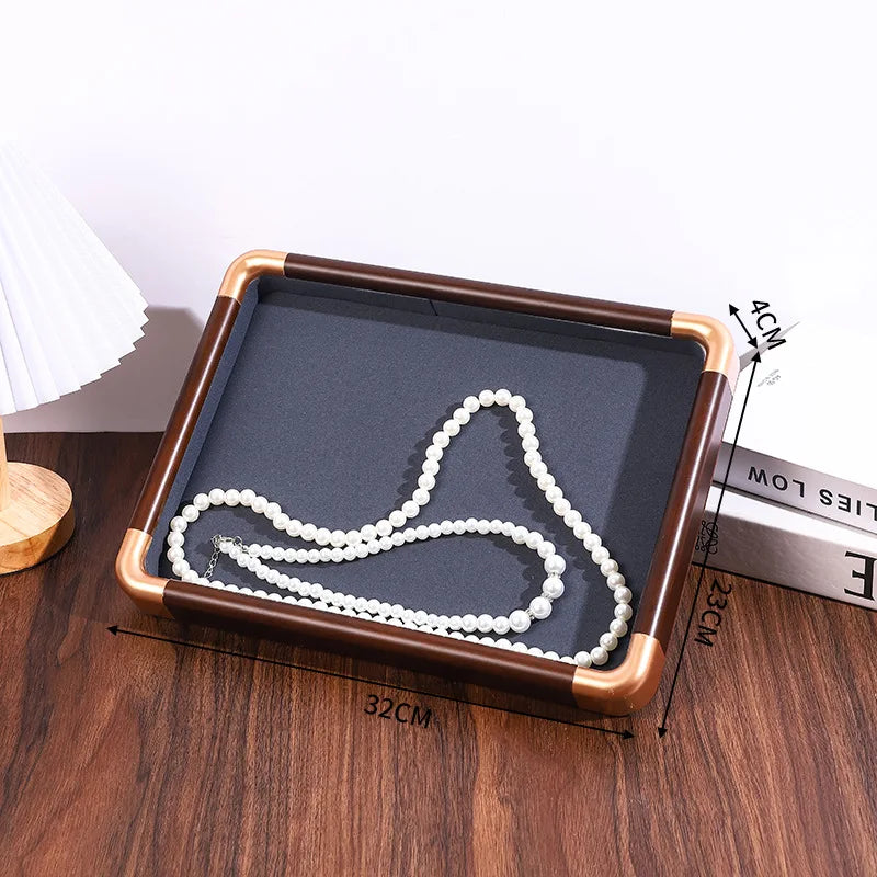 Plateau Bijoux Bois Noyer Multicolore Mixte