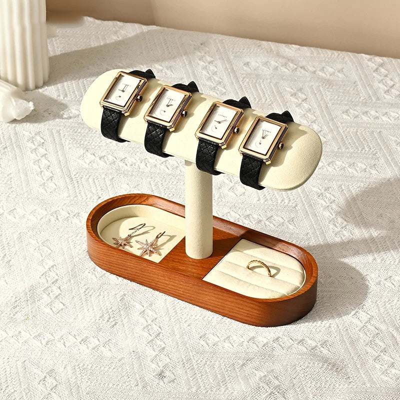 Présentoir Montre Bois Massif T-Bar Bracelet