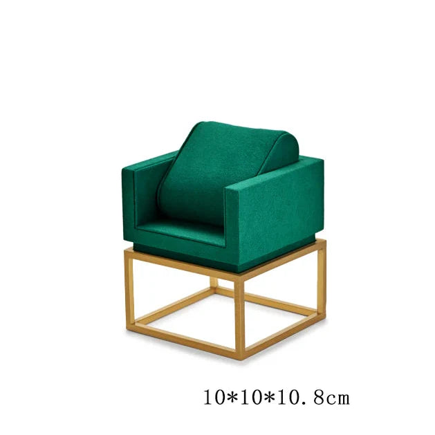 Présentoir Montre Métal Vert Microfibre Vitrine