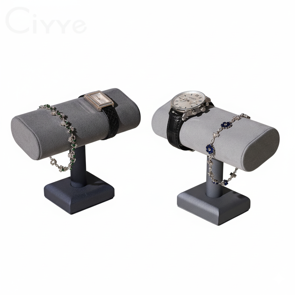 Présentoir Montre Suédine Cuir Stable