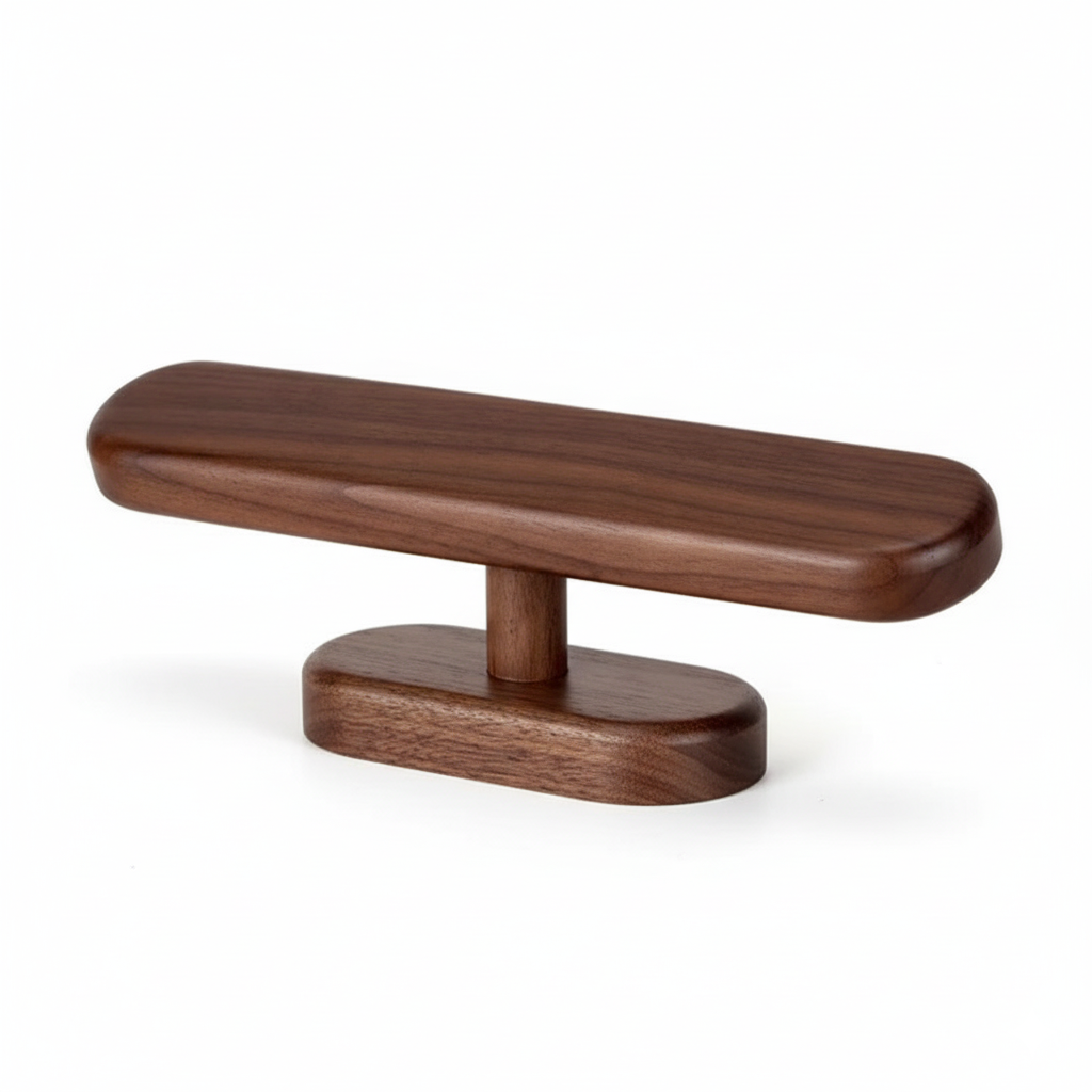 Support Présentoir Montre Bois Noyer Élégant