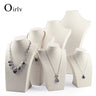 Buste Collier Coton Beige Mannequin Vitrine