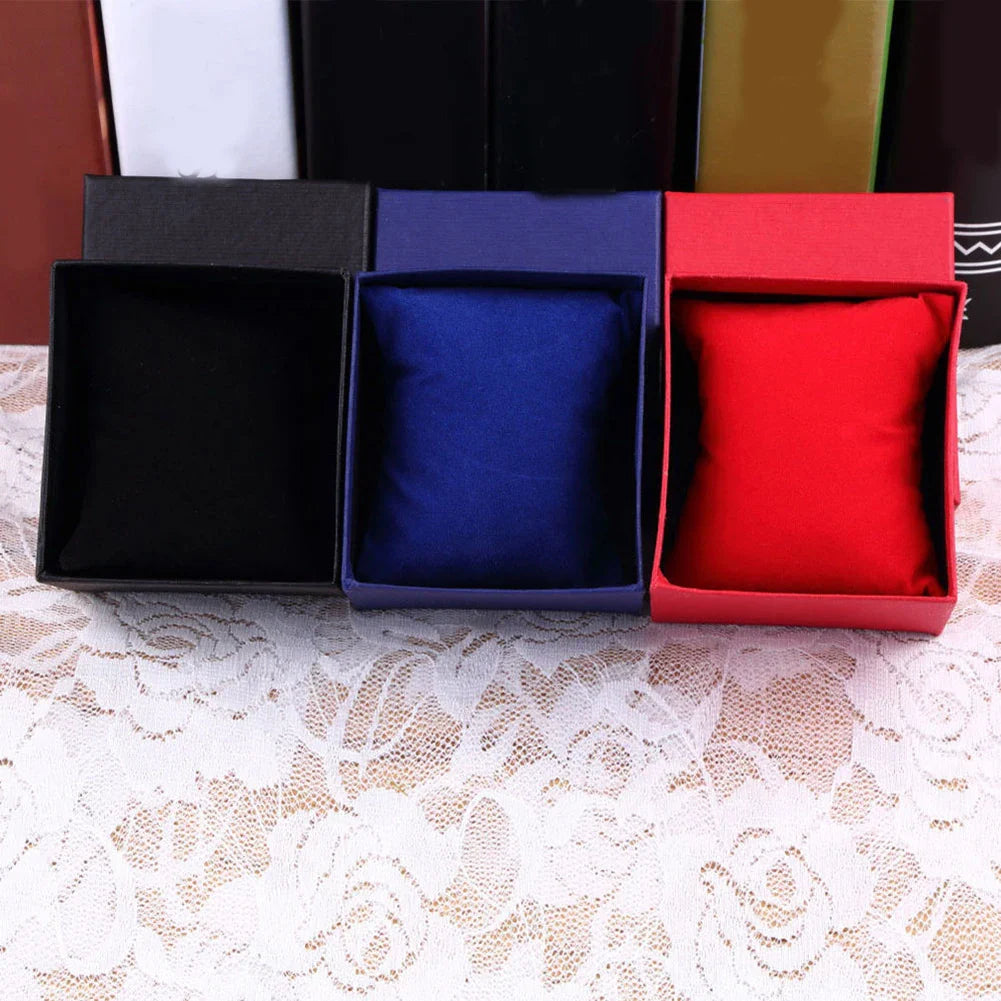 Boîte Cadeau Montre Cuir Compacte Couleurs