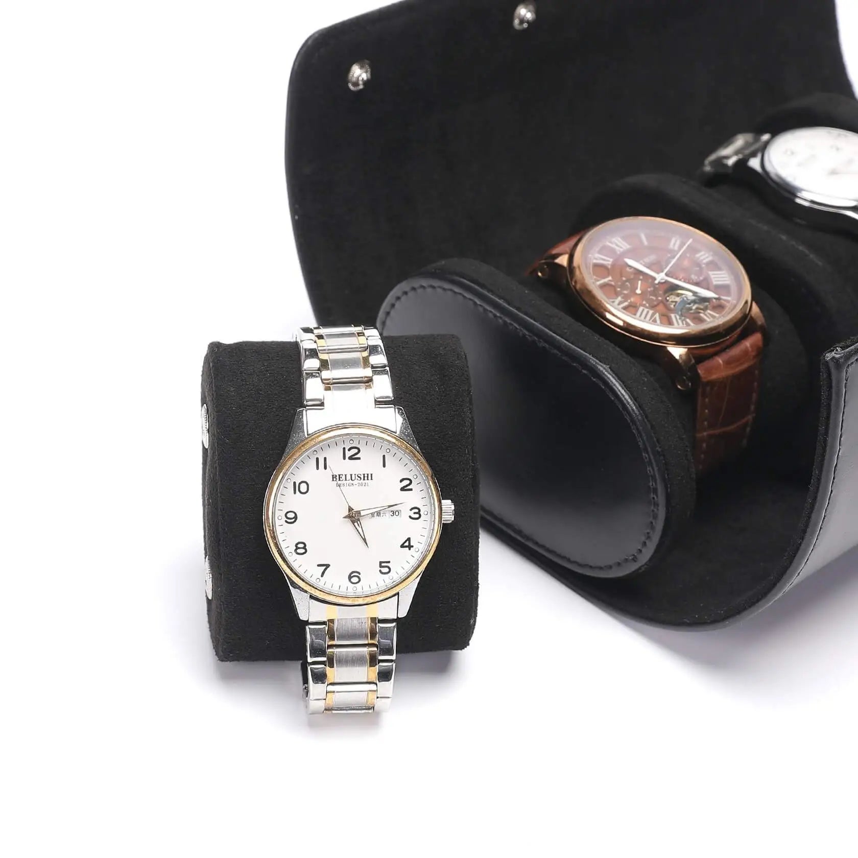 Boîte à Montre Cuir Atelier Duo Voyage 2 Pièces