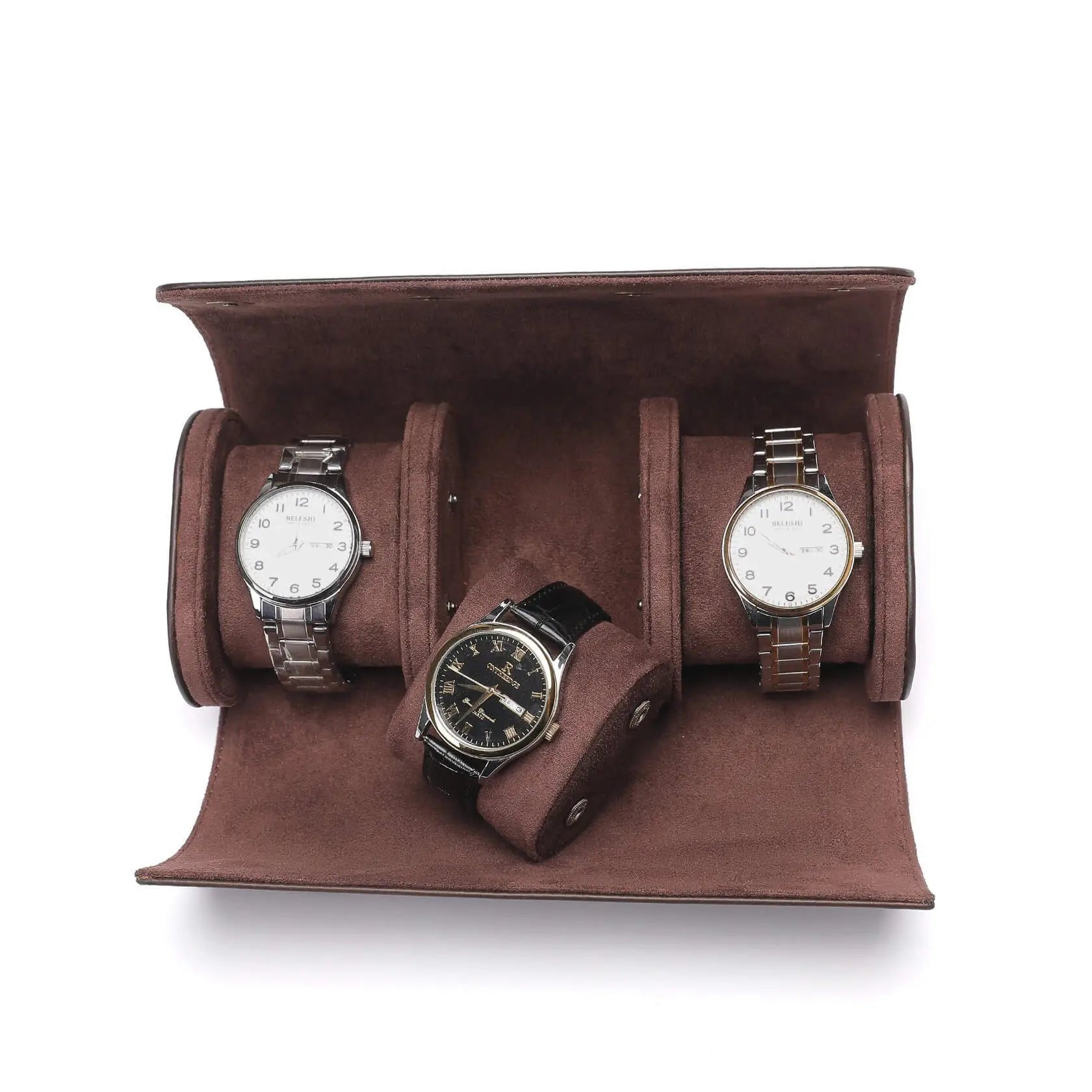 Boîte à Montre Cuir Atelier Trio Voyage 3 Pièces