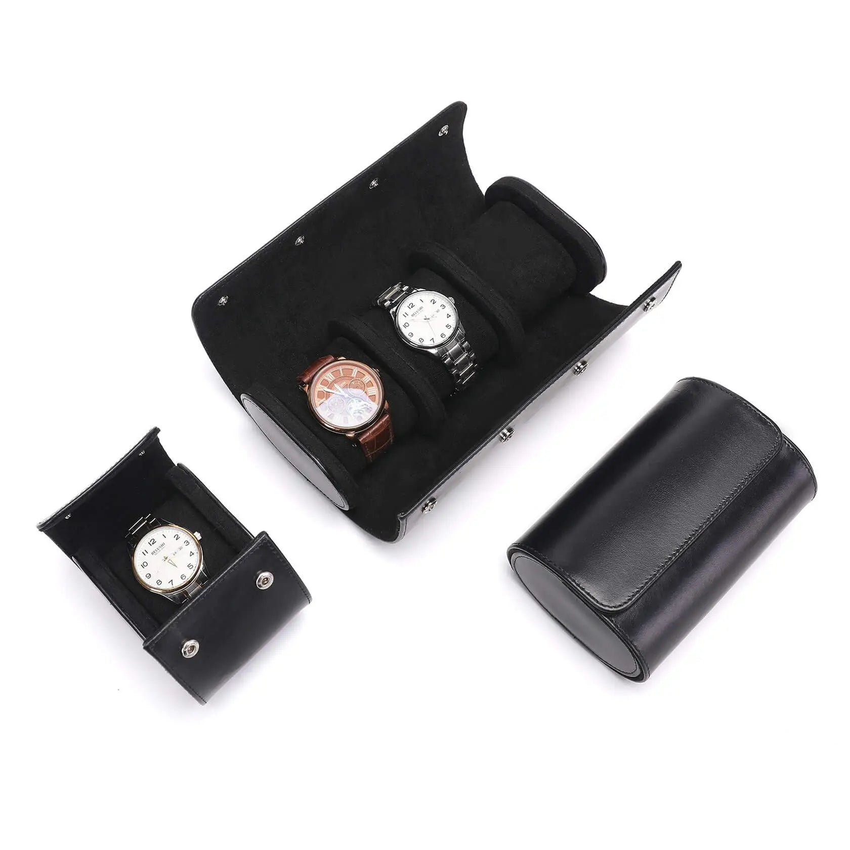 Boîte à Montre Cuir Atelier Trio Voyage 3 Pièces