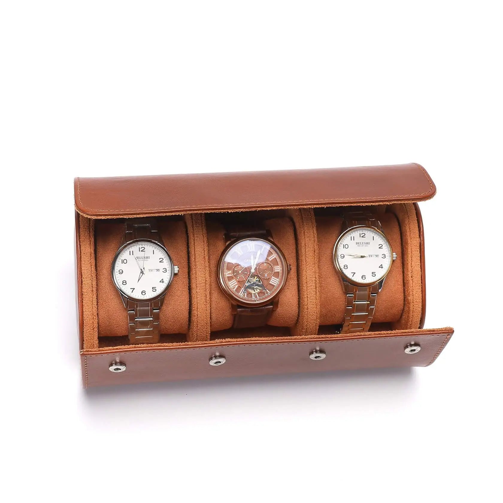 Boîte à Montre Cuir Atelier Trio Voyage 3 Pièces