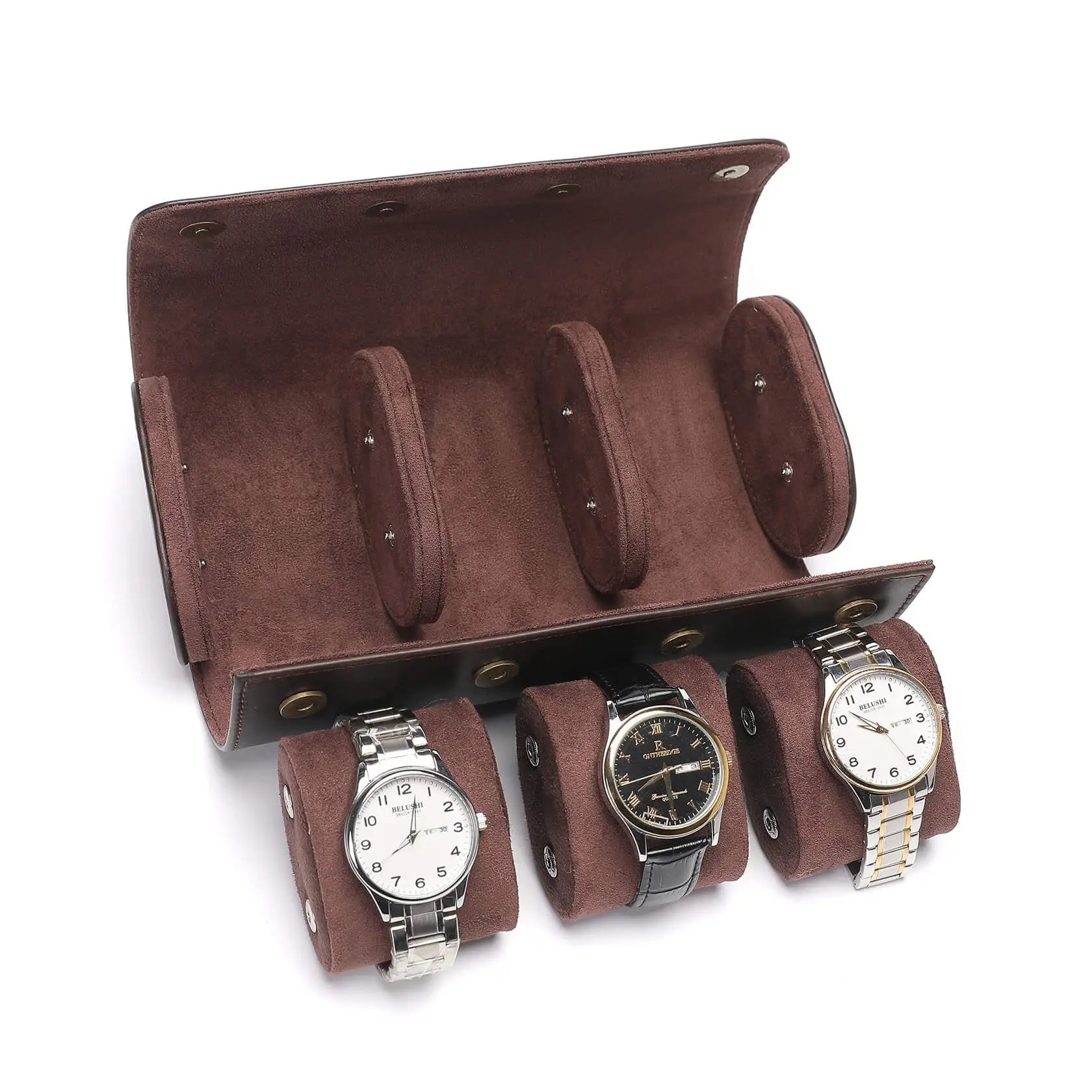 Boîte à Montre Cuir Atelier Trio Voyage 3 Pièces