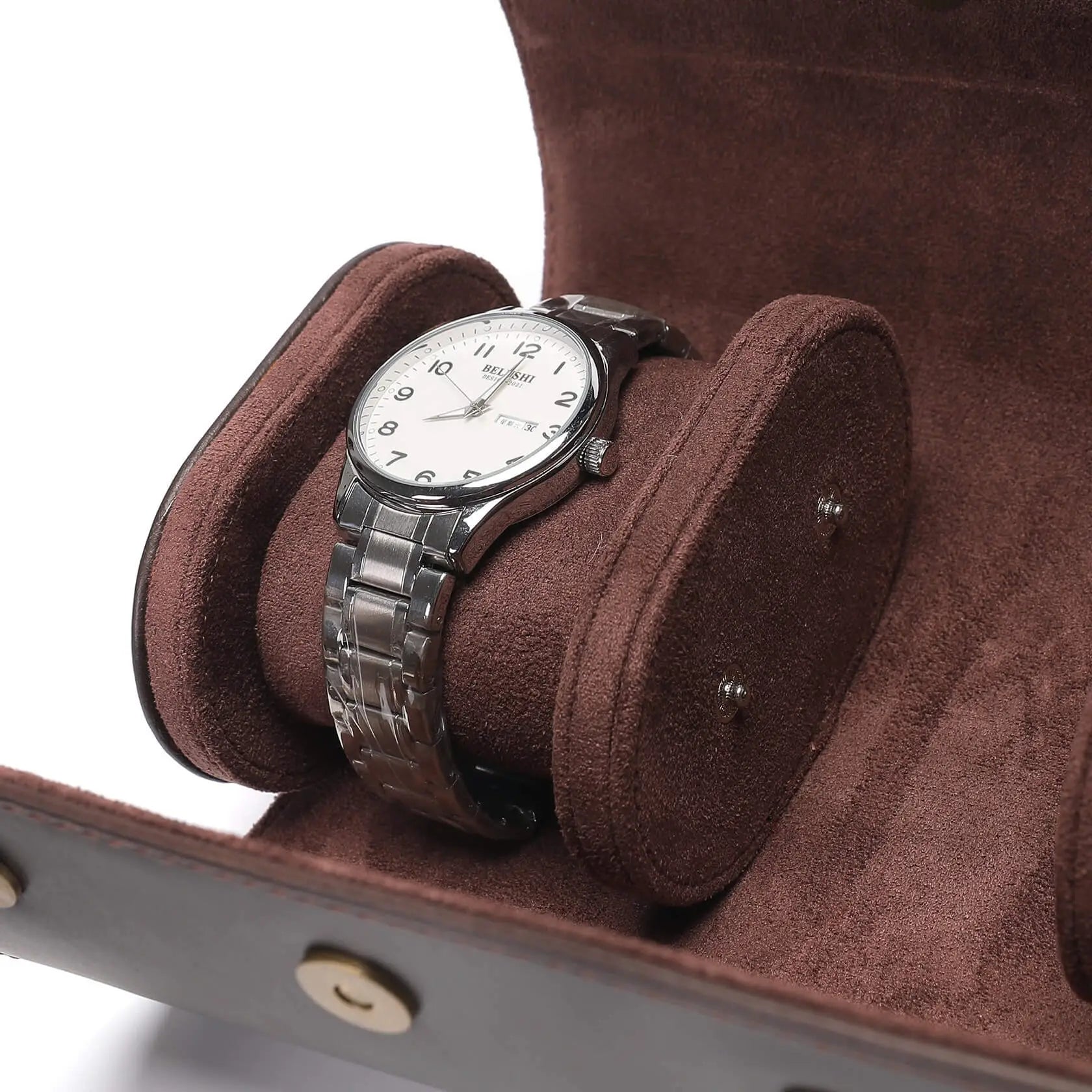 Boîte à Montre Cuir Atelier Trio Voyage 3 Pièces