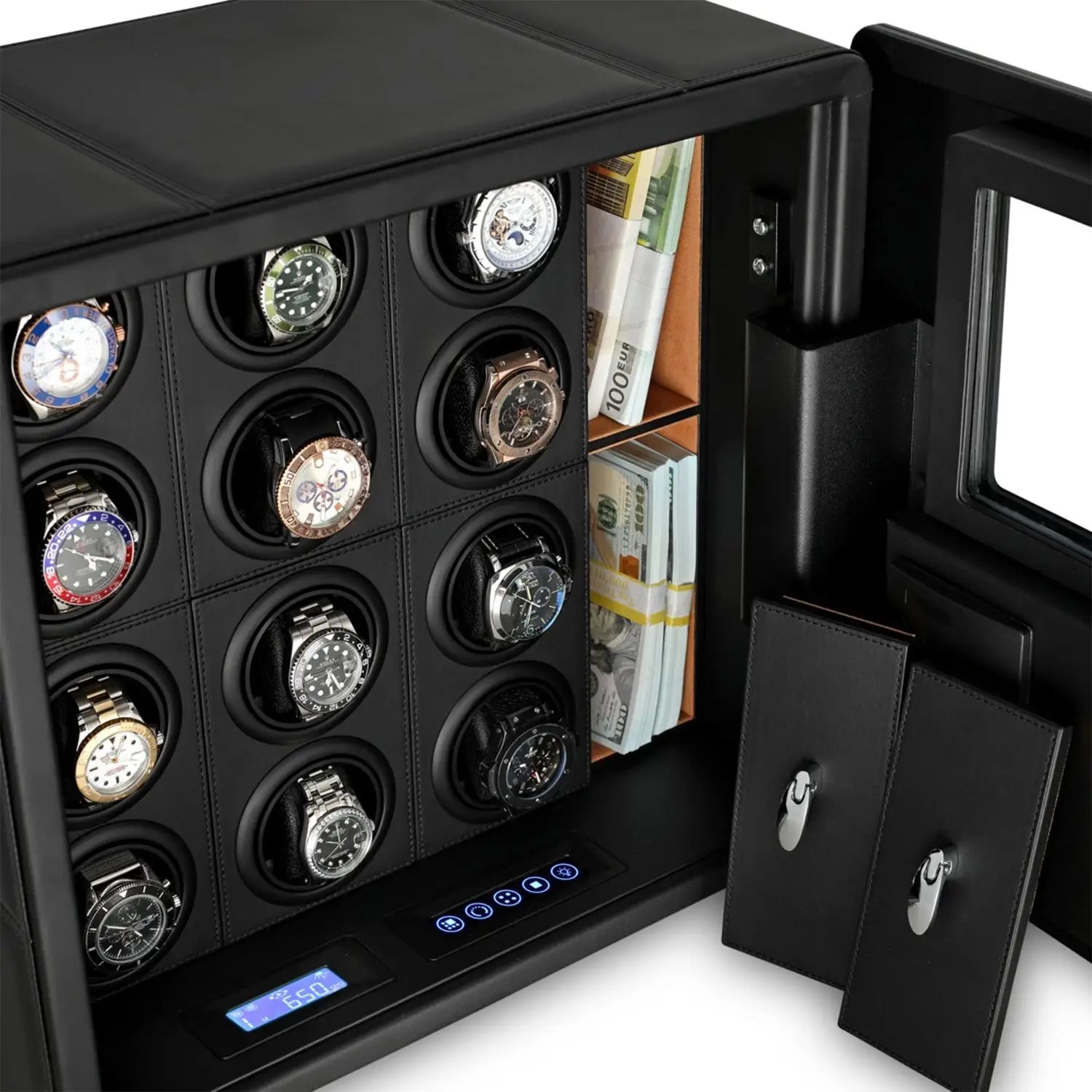 Coffre Fort Montre Métal Bastion 12 Slots Luxe