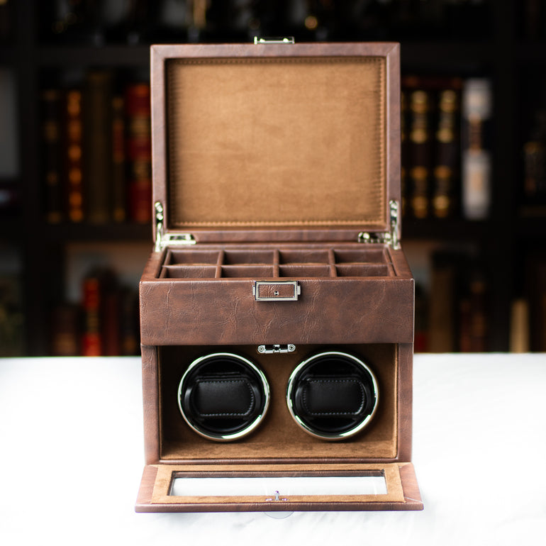 Remontoir Coffret Cuir 8 Montres Automatiques Deluxe