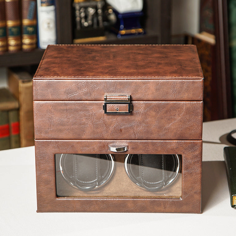 Remontoir Coffret Cuir 8 Montres Automatiques Deluxe