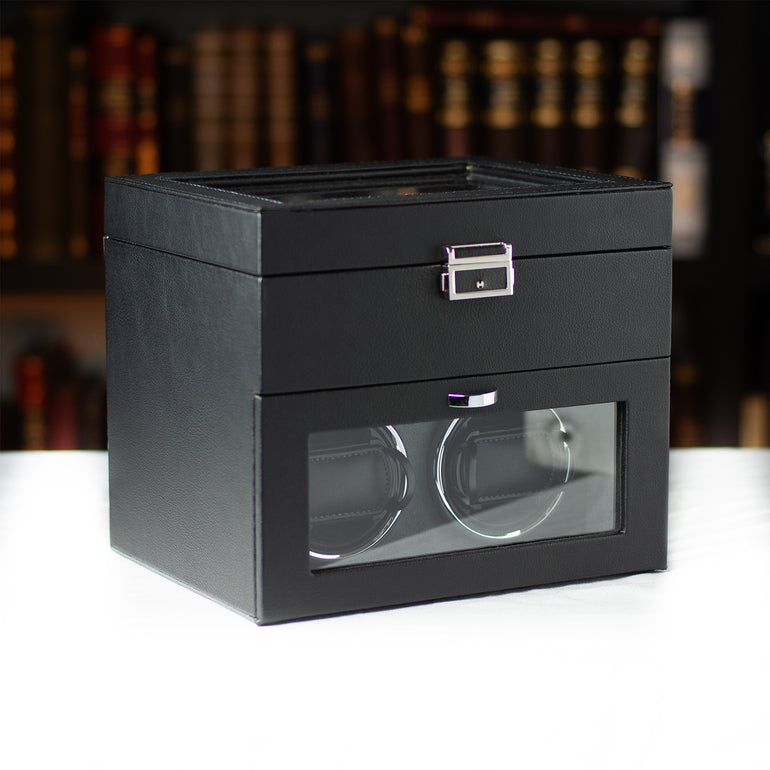 Remontoir Coffret Bois Double Montre Garde Temps
