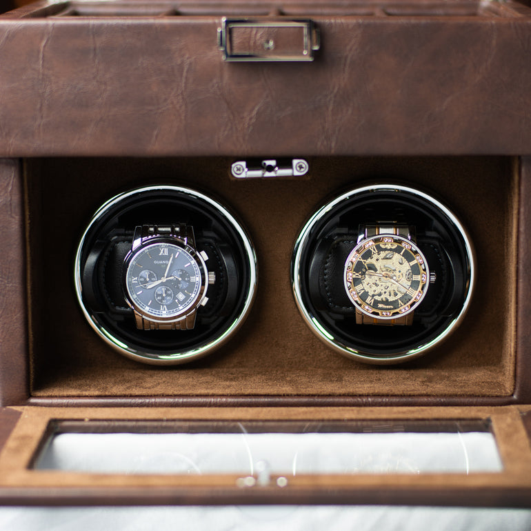 Remontoir Tempus Vitrine LED Double Rotation Silencieuse