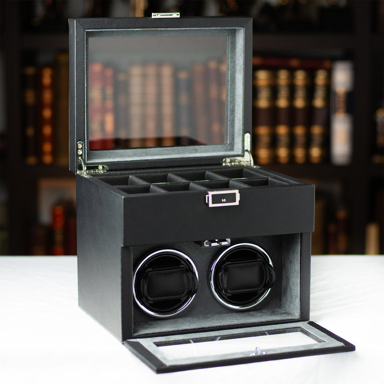 Remontoir Coffret Cuir 8 Montres Automatiques Deluxe
