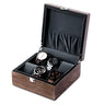 Coffret Montres Bois Noyer 6 Places Rangement