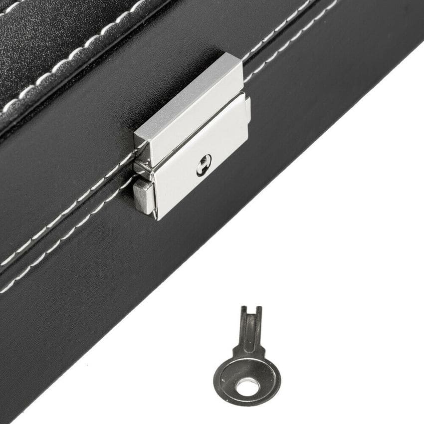 Boîte à montres 10 places – détail de la serrure et de la clé
