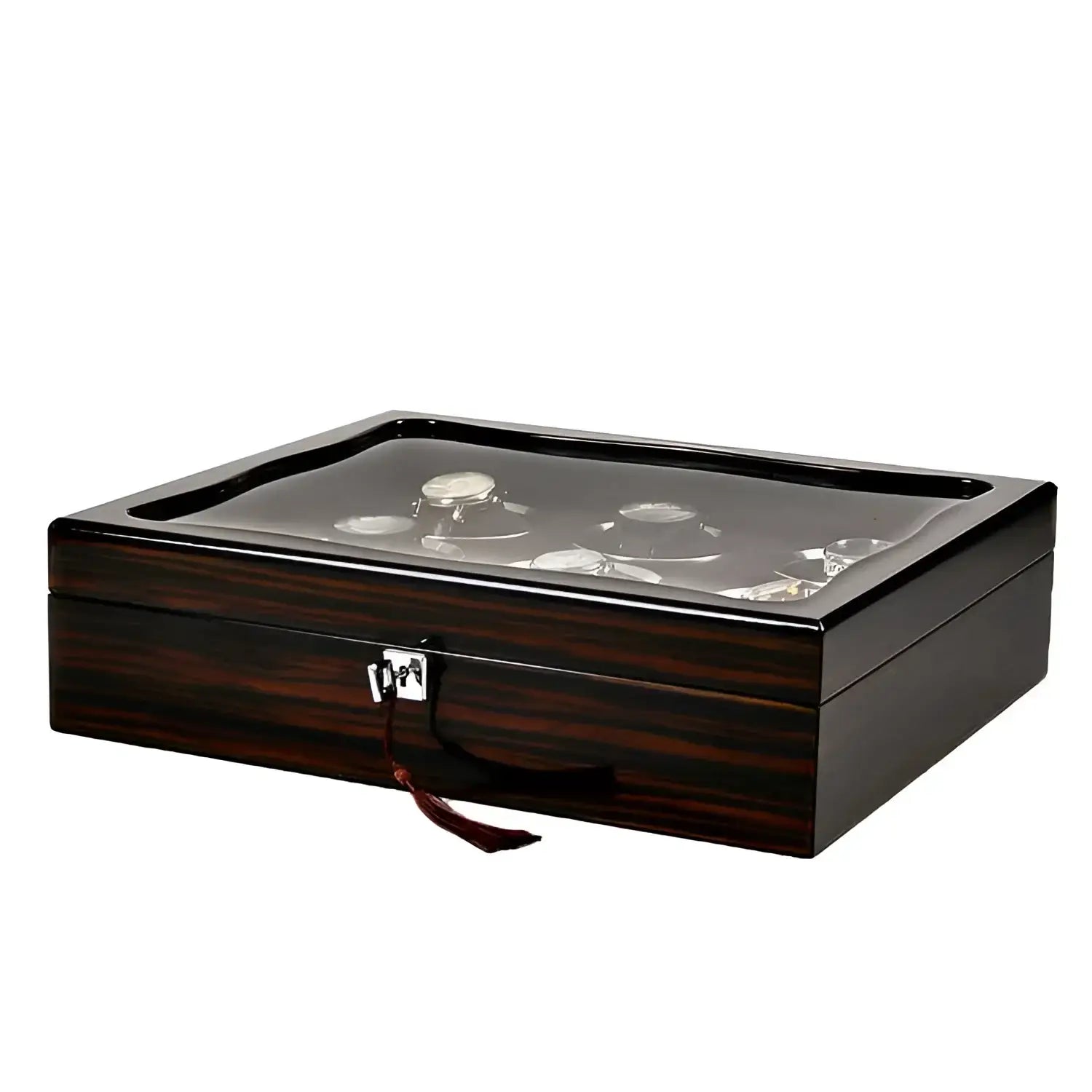 Boîte Montre Bois Grand Prestige 9 Places Verni