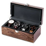 Boîte Montres Bois Noyer Quatuor 4 Places