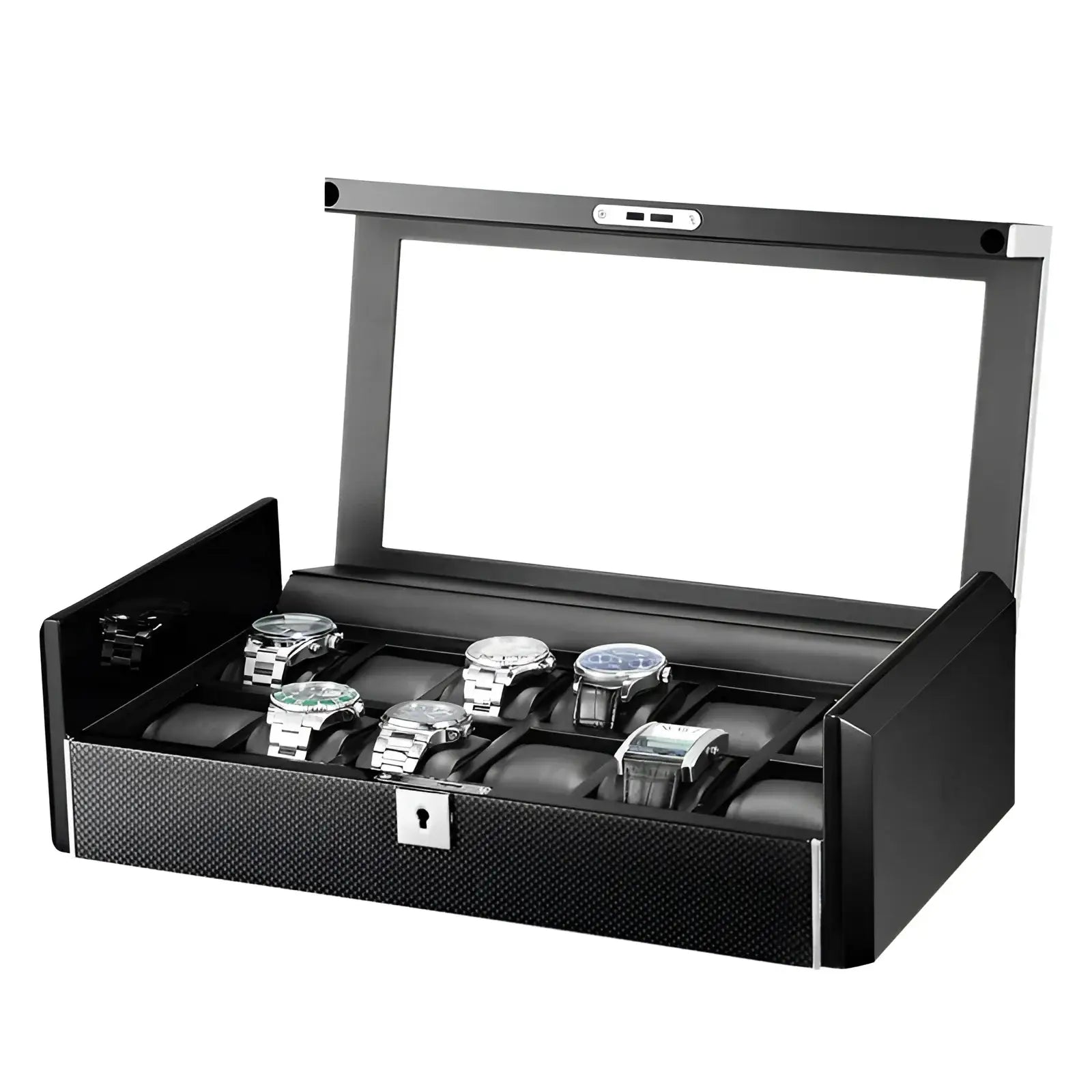 Boîte Montre Bois Obsidienne 12 Emplacements