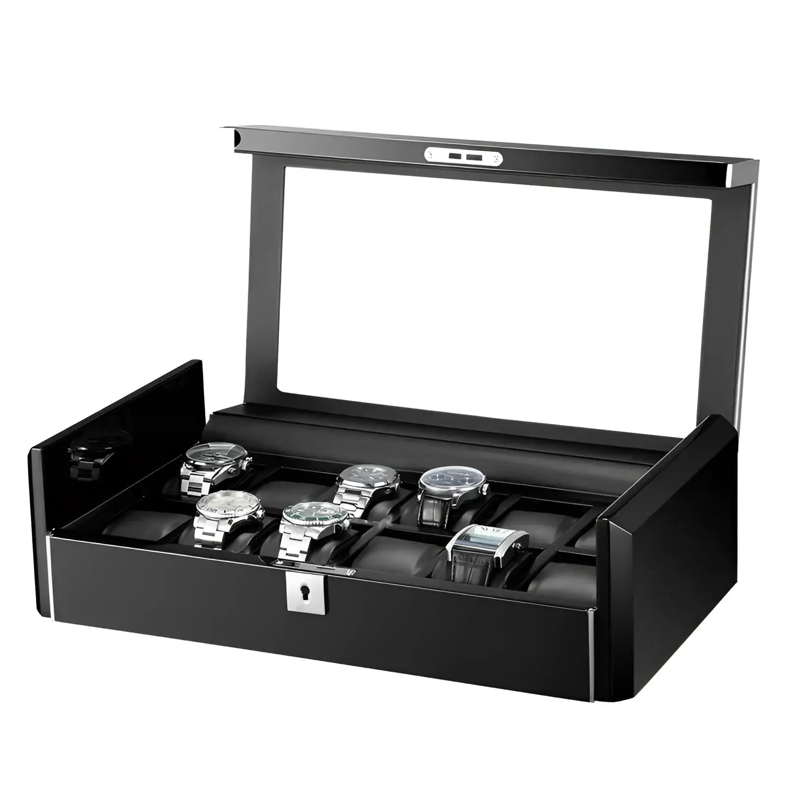 Boîte Montre Bois Obsidienne 12 Emplacements