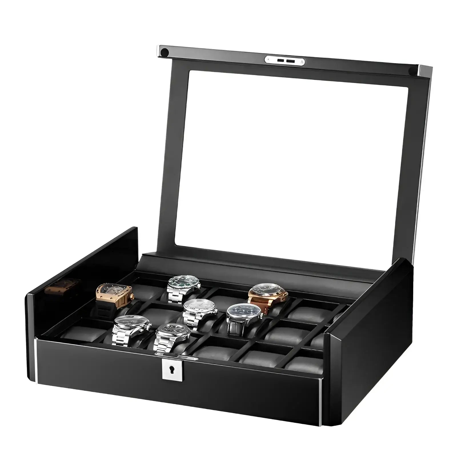 Boîte Montre Bois Obsidienne XL 18 Places