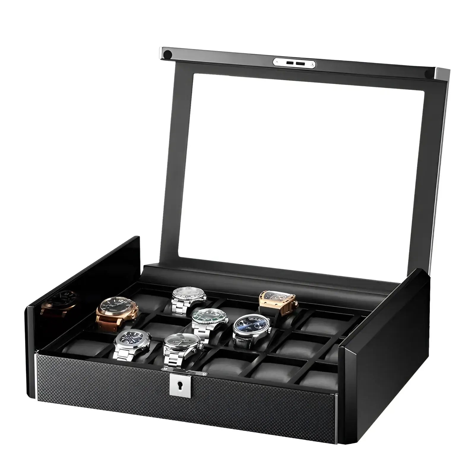 Boîte Montre Bois Obsidienne XL 18 Places