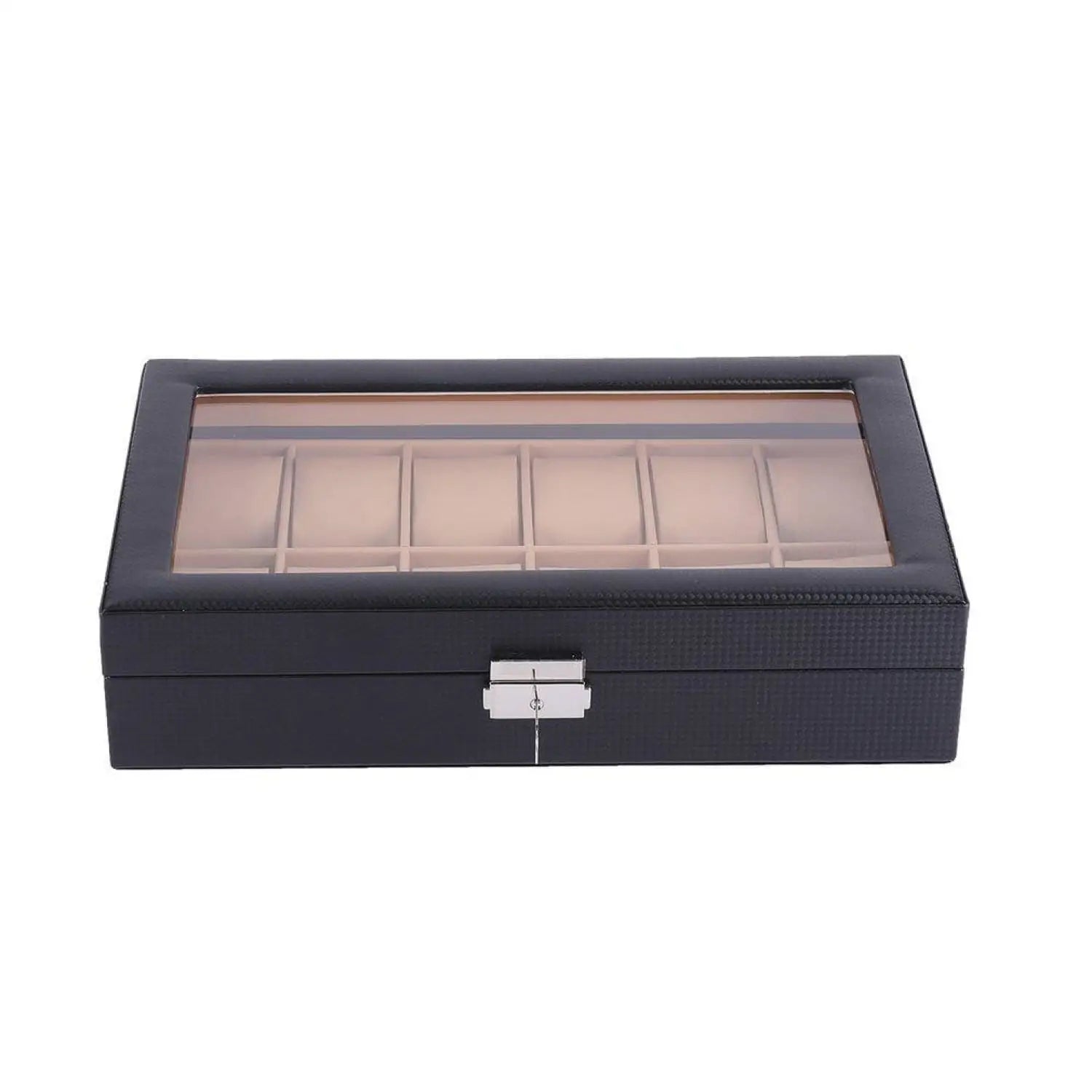 Boîte Montre Plastique Carbone Noir ShadowVault