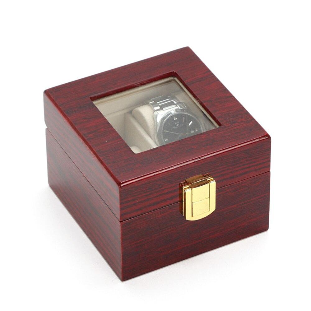 Boîte Montre Bois Rouge 2 Places Luxe