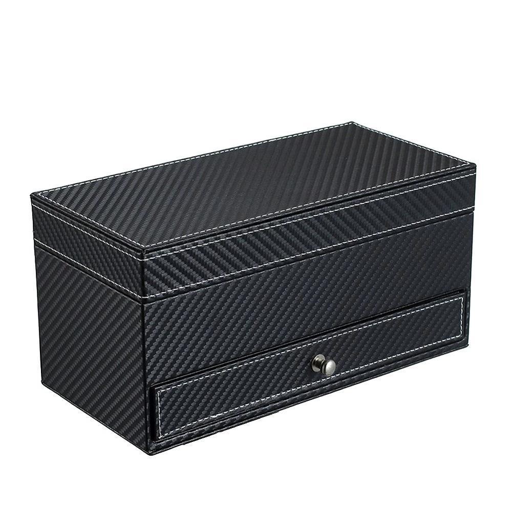 Coffret Montre Cuir 4 Slots Tiroir Rangement