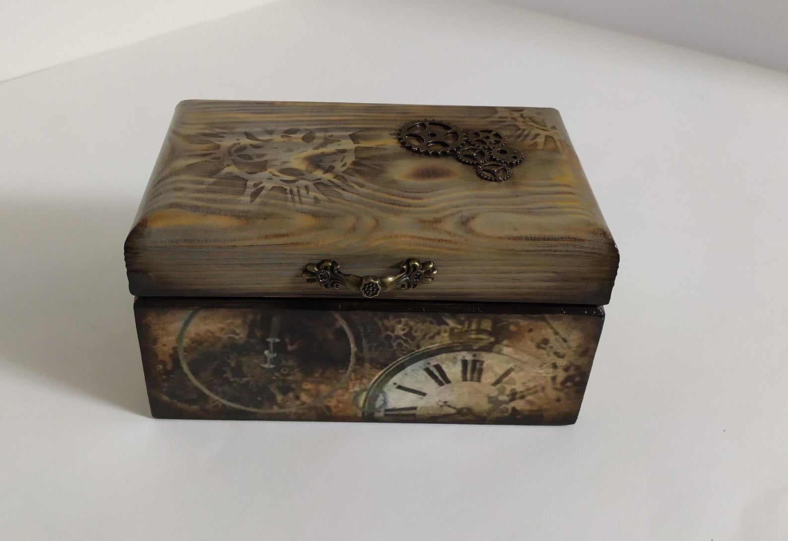 Boîte Montre Bois Chêne Artisanale 2 Places