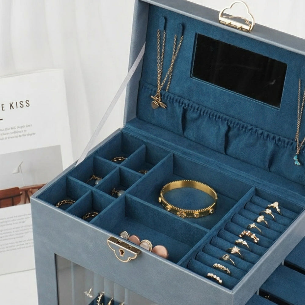 Boîte Bijoux Cuir Grand Modèle Premium