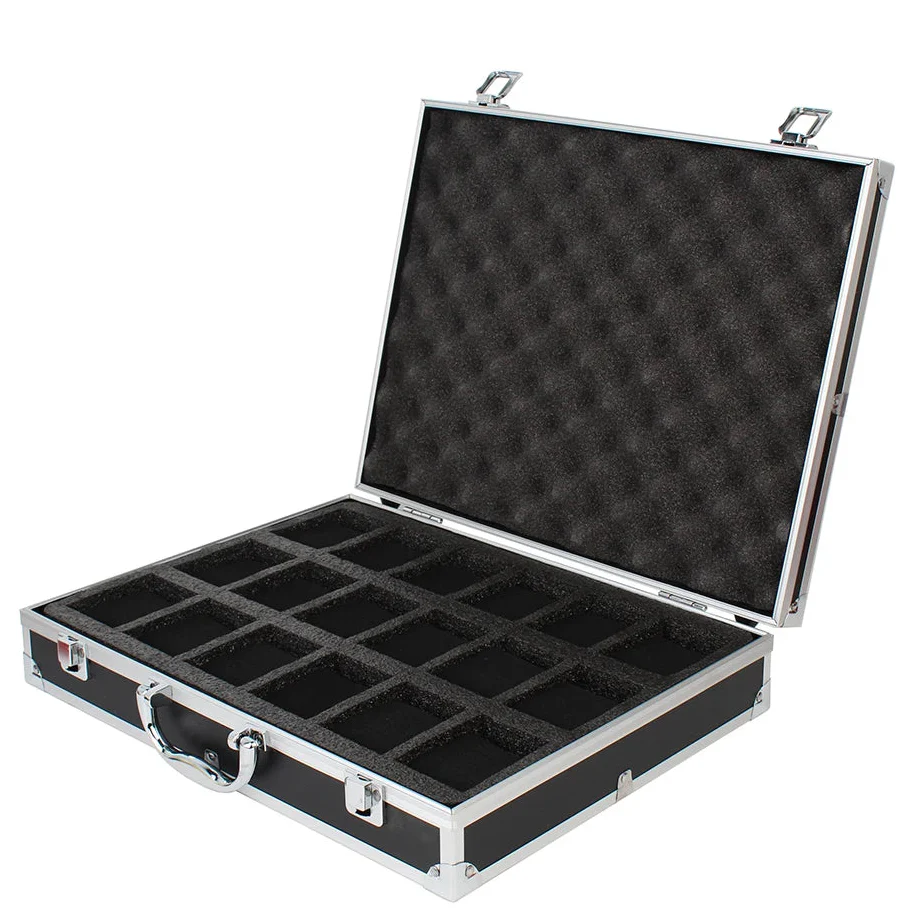 Boîte Montres Métal Aluminium 18 Emplacements