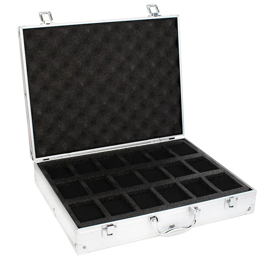 Boîte Montres Métal Aluminium 18 Emplacements