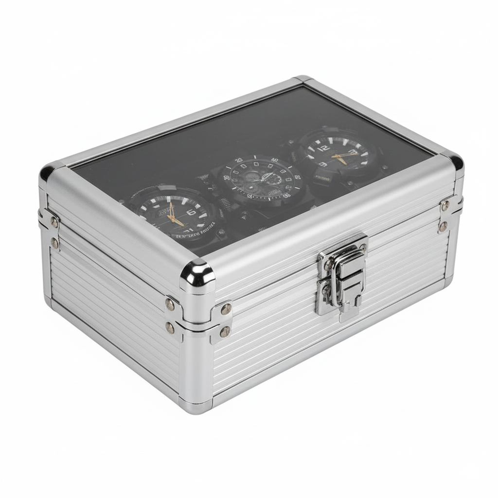 Boîte Montre Aluminium Métal 3 Places
