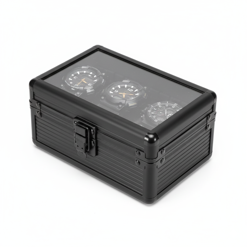 Boîte Montre Aluminium Métal 3 Places