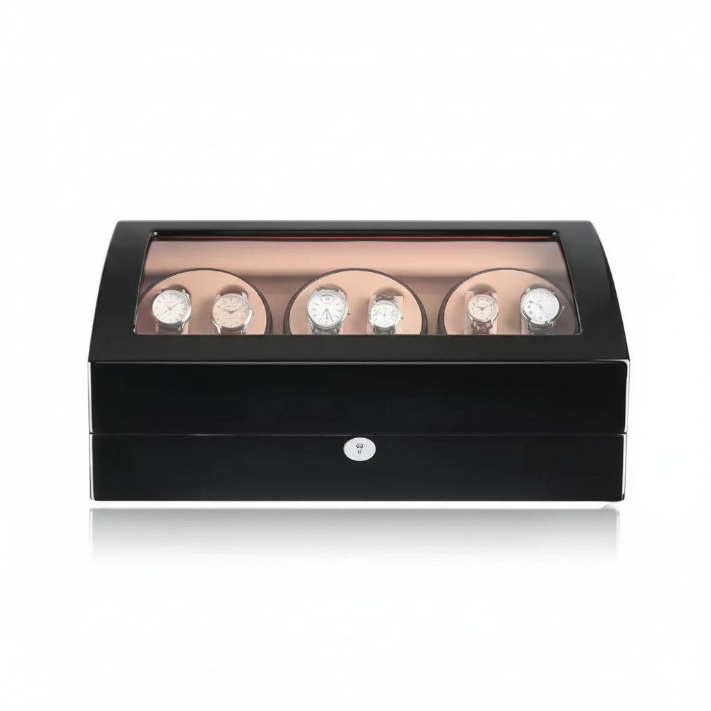 Boîte Montre Carré Bois Laqué Premium Écrin