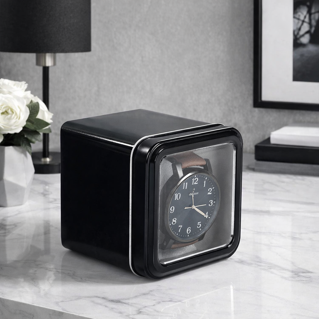 Boîte Montre Métal Fenêtre Transparente