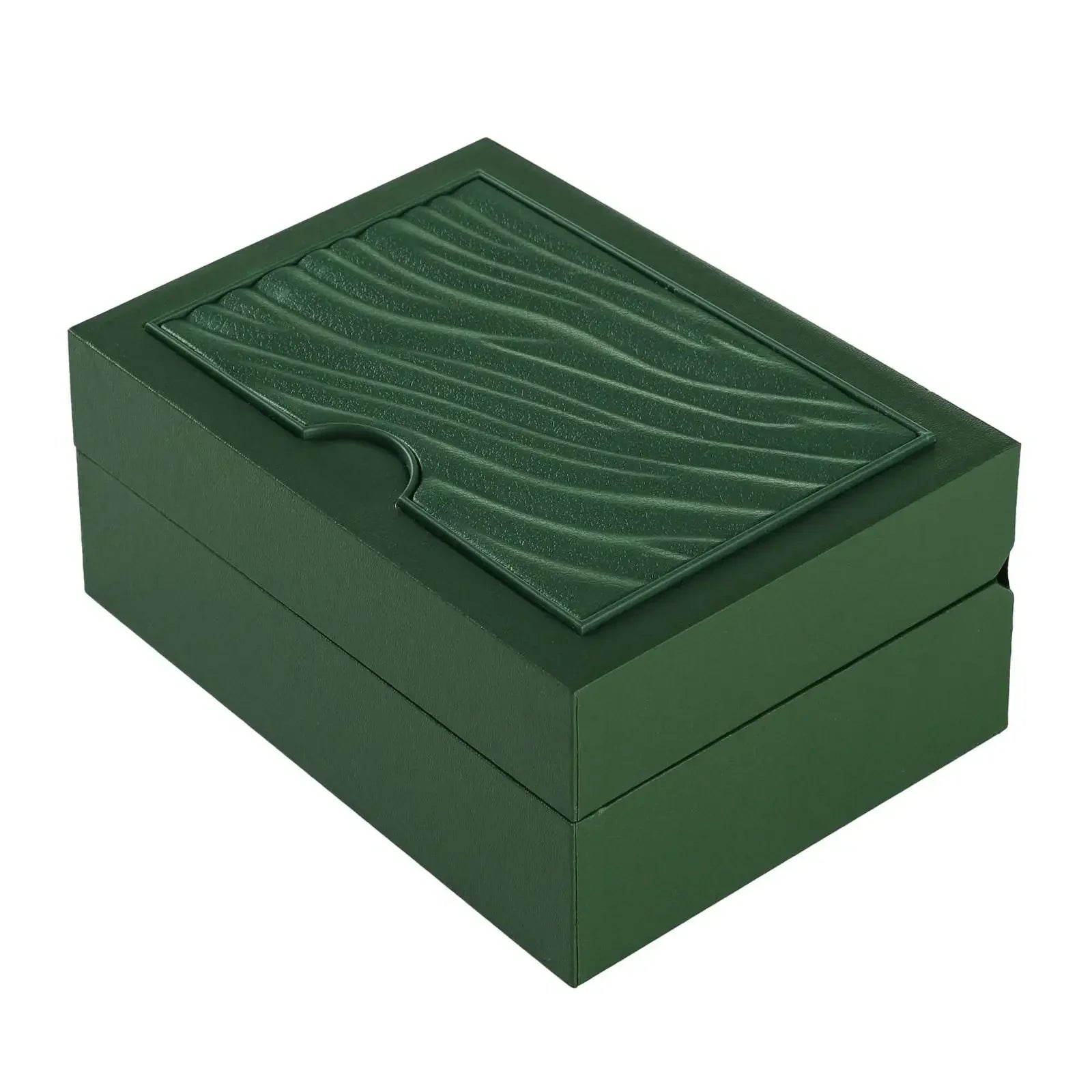 Boîte Montre Bois Cuir Verte 1 Place
