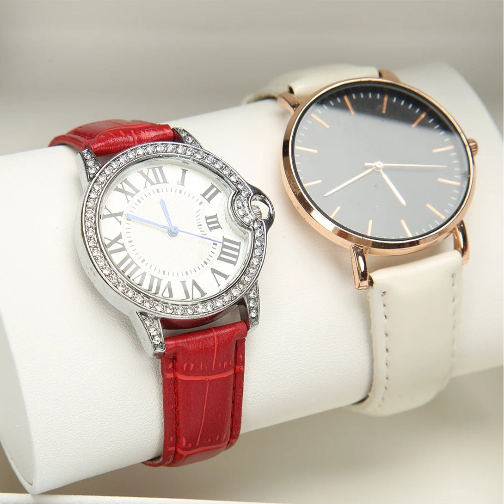 Boîte Montres Cuir Velours 2 Places