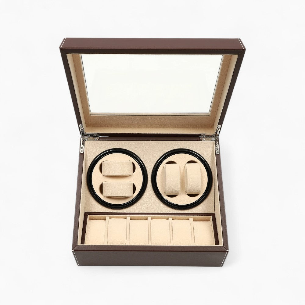 Boîte à Montre Remontoir Automatique Cuir 10 Slots