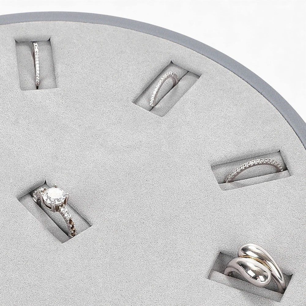 Présentoir Bague Velours Noir Rond Professionnel