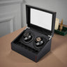 Boîte à Montres Automatique Carbone Noir Double
