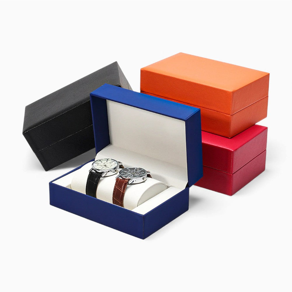 Boîte Montres Cuir Velours 2 Places