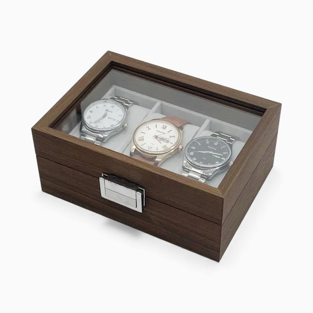 Boîte Montre Bois Bambou 3 Places